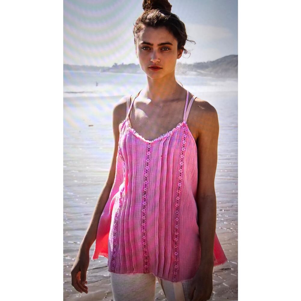 POL cotton candy pink tank top